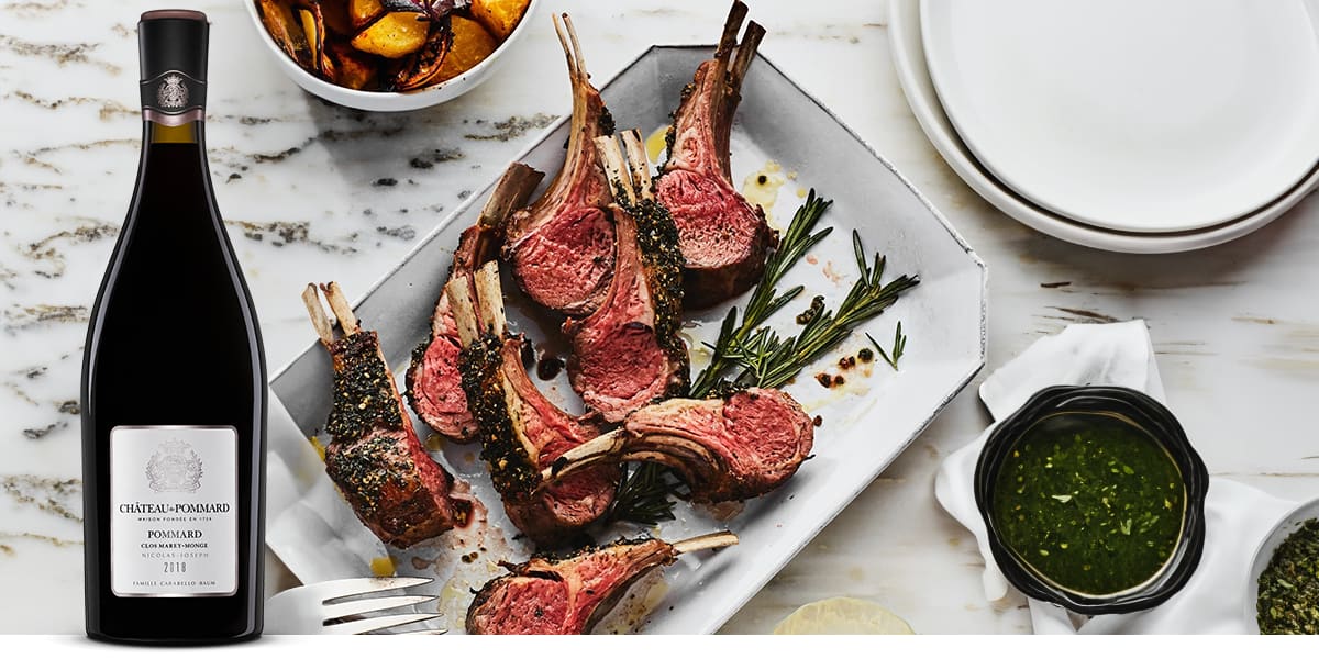 Nicolas-Joseph 2018 et agneau grillé, sauce chimichurri et patates douces