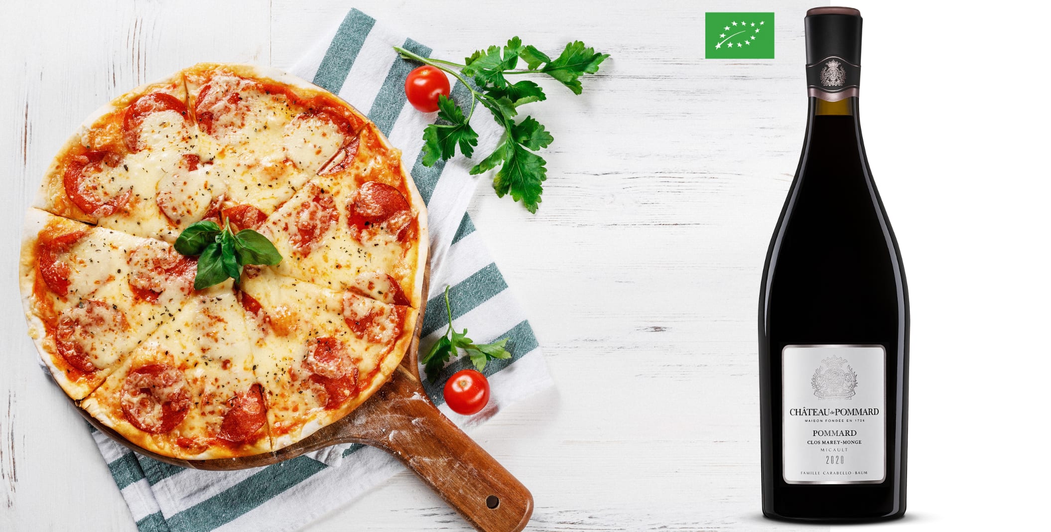Clos Marey-Monge Micault 2020 and Homemade Neapolitan Pizza with Bresaola and Stracciatella