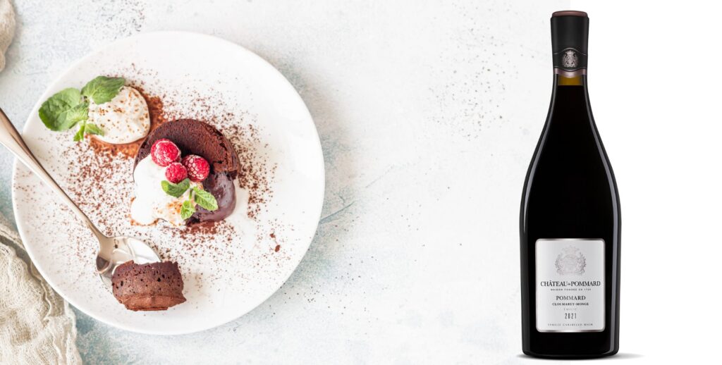 Clos Marey-Monge Émilie 2021 and Chocolate Lava Cake: A Smooth and Decadent Pairing